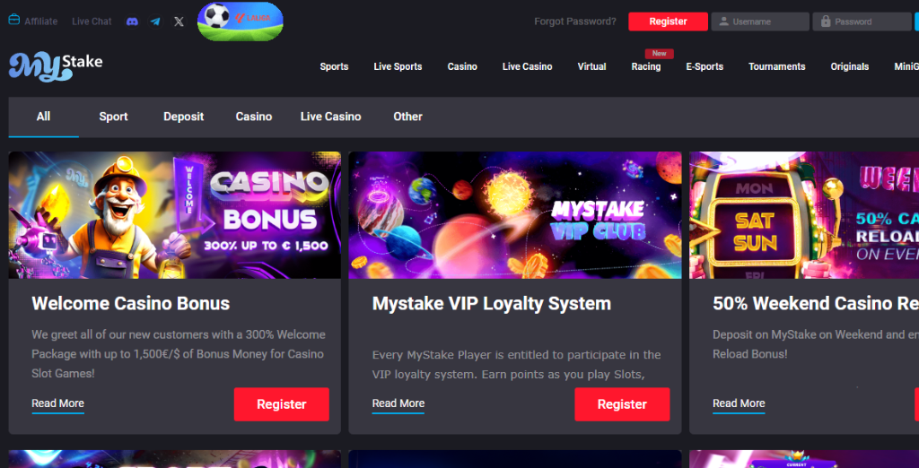 MyStake casino promotions
